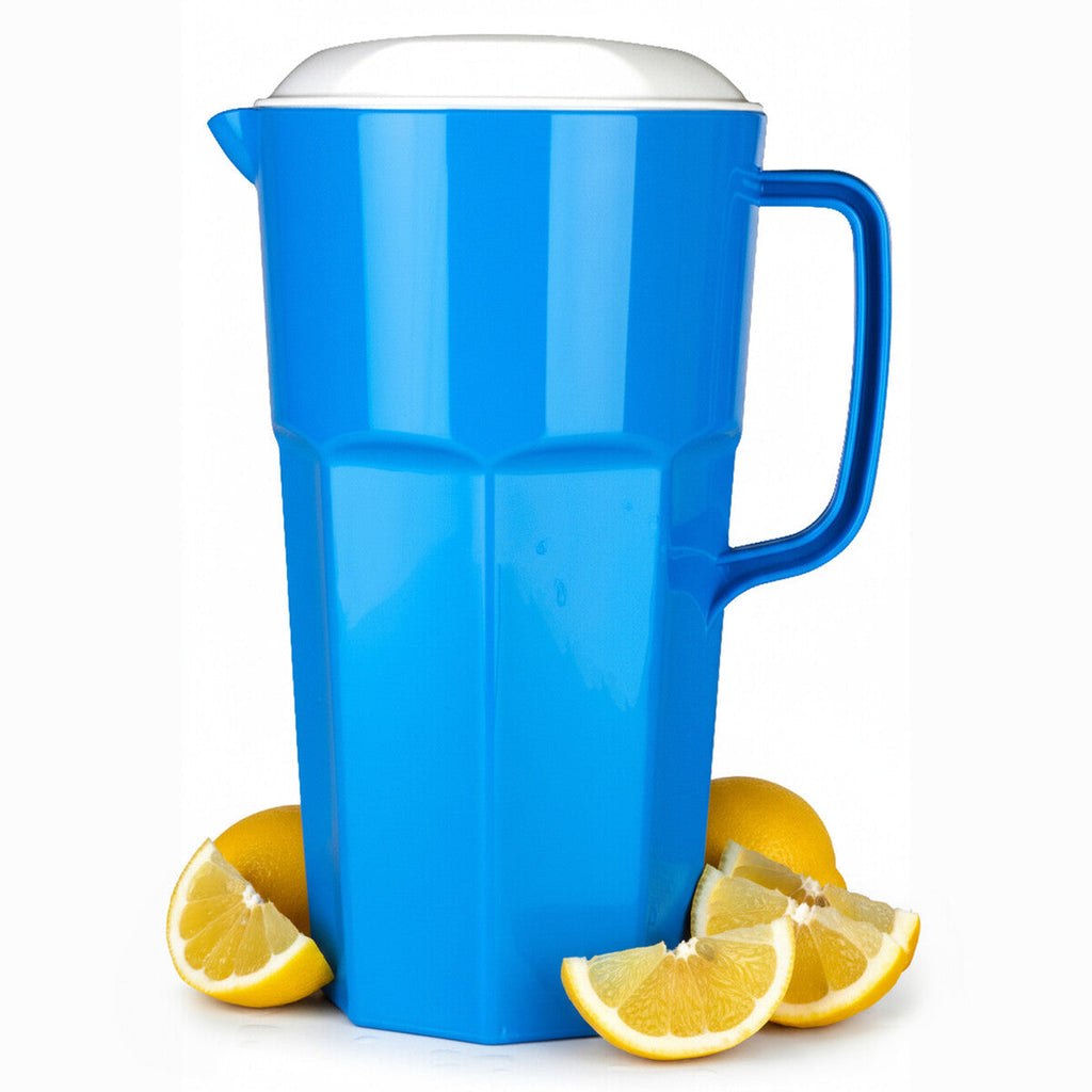 Orsina Blue Plastic Water Pitcher – 2000ml Spill-Resistant Jug