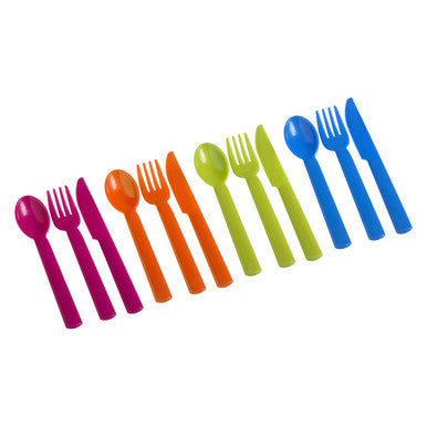 Orsina Adisa 12-Piece Assorted Cutlery Set | Colorful Kitchen Flatware