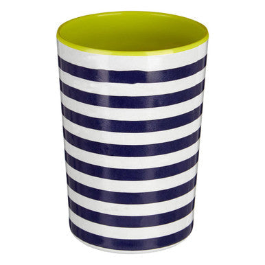 Orsina Mimo Stripe Melamine Tumbler – 340ml Blue & White Drinkware
