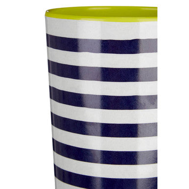 Orsina Mimo Stripe Melamine Tumbler – 340ml Blue & White Drinkware