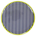Orsina Mimo Stripe Dinner Plate – Durable Green Trim Melamine Tableware