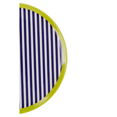 Orsina Mimo Stripe Side Plate – Blue & White Melamine Appetizer Plate