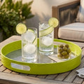 Orsina Mimo Stripe Serving Tray – Durable Melamine with Cutout Handles