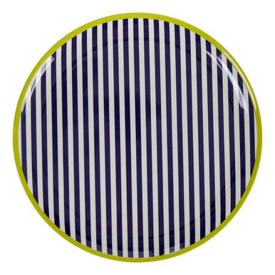 Orsina Mimo Stripe Serving Tray – Large Rectangular Plastic Platter