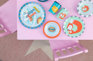 Orsina Mimo Kids Super Rupert 5-Piece Dinner Set | Sectioned Tray