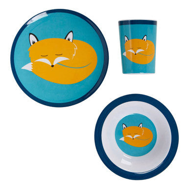 Orsina Mimo Kids Felix Fox Dinner Set | 3-Piece Woodland Tableware