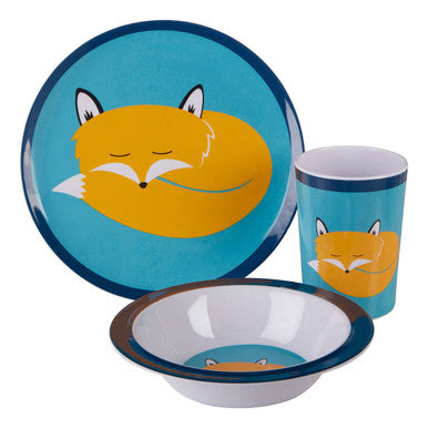 Orsina Mimo Kids Felix Fox Dinner Set | 3-Piece Woodland Tableware