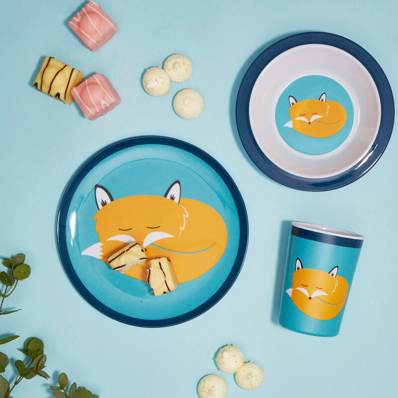 Orsina Mimo Kids Felix Fox Dinner Set | 3-Piece Woodland Tableware