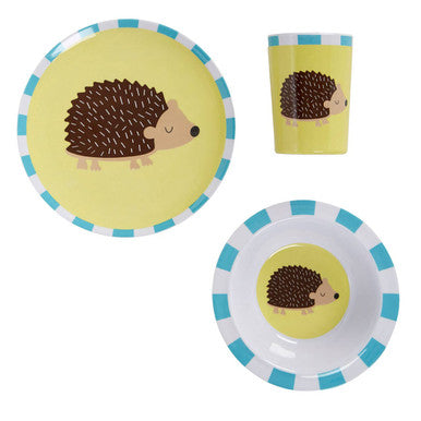 Orsina Mimo Kids Harry Hedgehog Dinner Set | 3-Piece Toddler Tableware