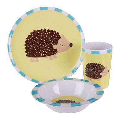 Orsina Mimo Kids Harry Hedgehog Dinner Set | 3-Piece Toddler Tableware