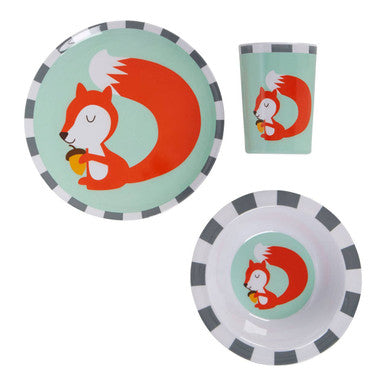 Orsina Mimo Kids Susie Squirrel Dinner Set | 3-Piece Toddler Tableware