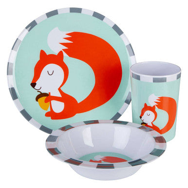 Orsina Mimo Kids Susie Squirrel Dinner Set | 3-Piece Toddler Tableware
