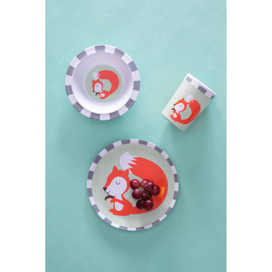 Orsina Mimo Kids Susie Squirrel Dinner Set | 3-Piece Toddler Tableware