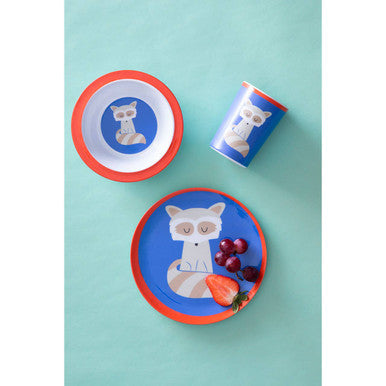 Orsina Mimo Kids Ralph Raccoon Dinner Set | 3-Piece Toddler Tableware