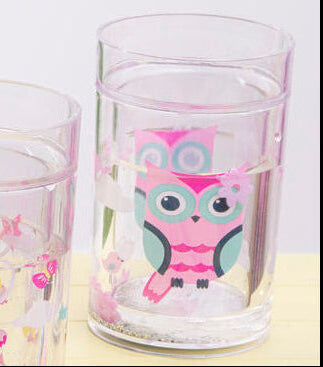 Orsina Kids Owl Drinking Cup – 200ml Glitter Tumbler for Toddlers