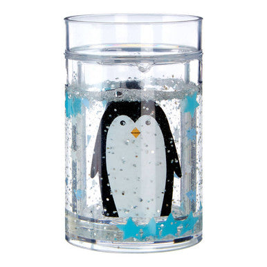 Orsina Penguin Kids Drinking Cup – 200ml Glitter Tumbler for Toddlers