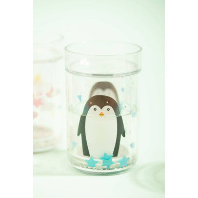 Orsina Penguin Kids Drinking Cup – 200ml Glitter Tumbler for Toddlers