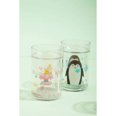 Orsina Penguin Kids Drinking Cup – 200ml Glitter Tumbler for Toddlers
