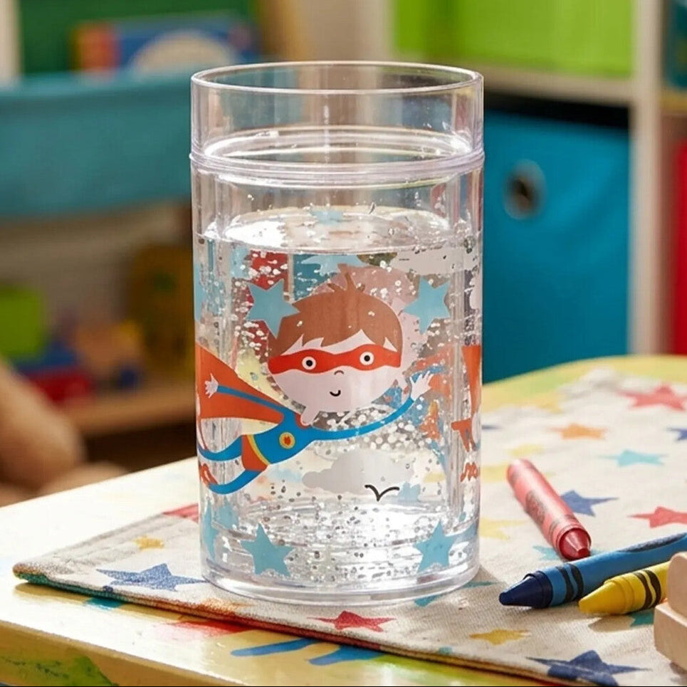 Orsina Super Rupert Kids Drinking Cup – Glitter Sparkle Tumbler, 200ml
