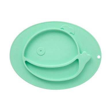 Orsina Kai Silicone Divided Whale Food Plate for Kids and Toddlers