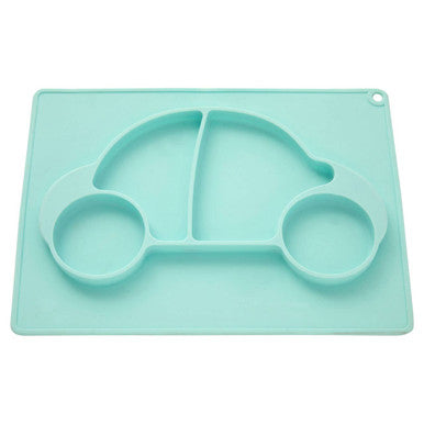 Orsina Kai Silicone Divided Car Food Plate | Toddler Feeding Dish