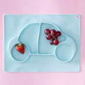 Orsina Kai Silicone Divided Car Food Plate | Toddler Feeding Dish