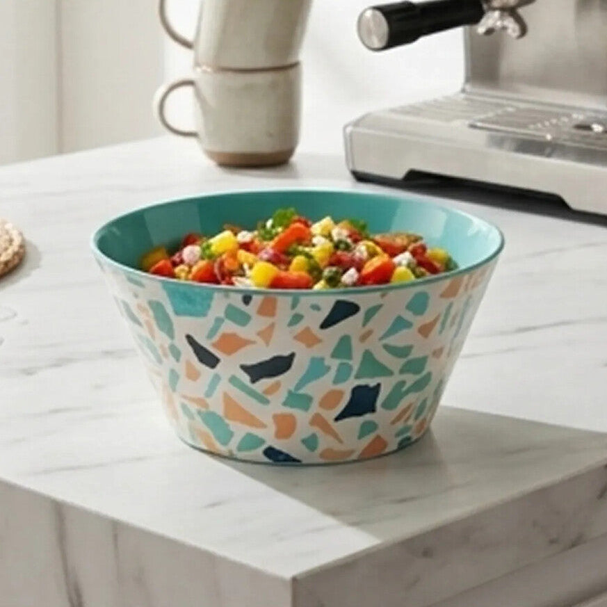 Orsina Mimo Terrazzo Bowl – Pastel Green Modern Cereal & Salad Bowl
