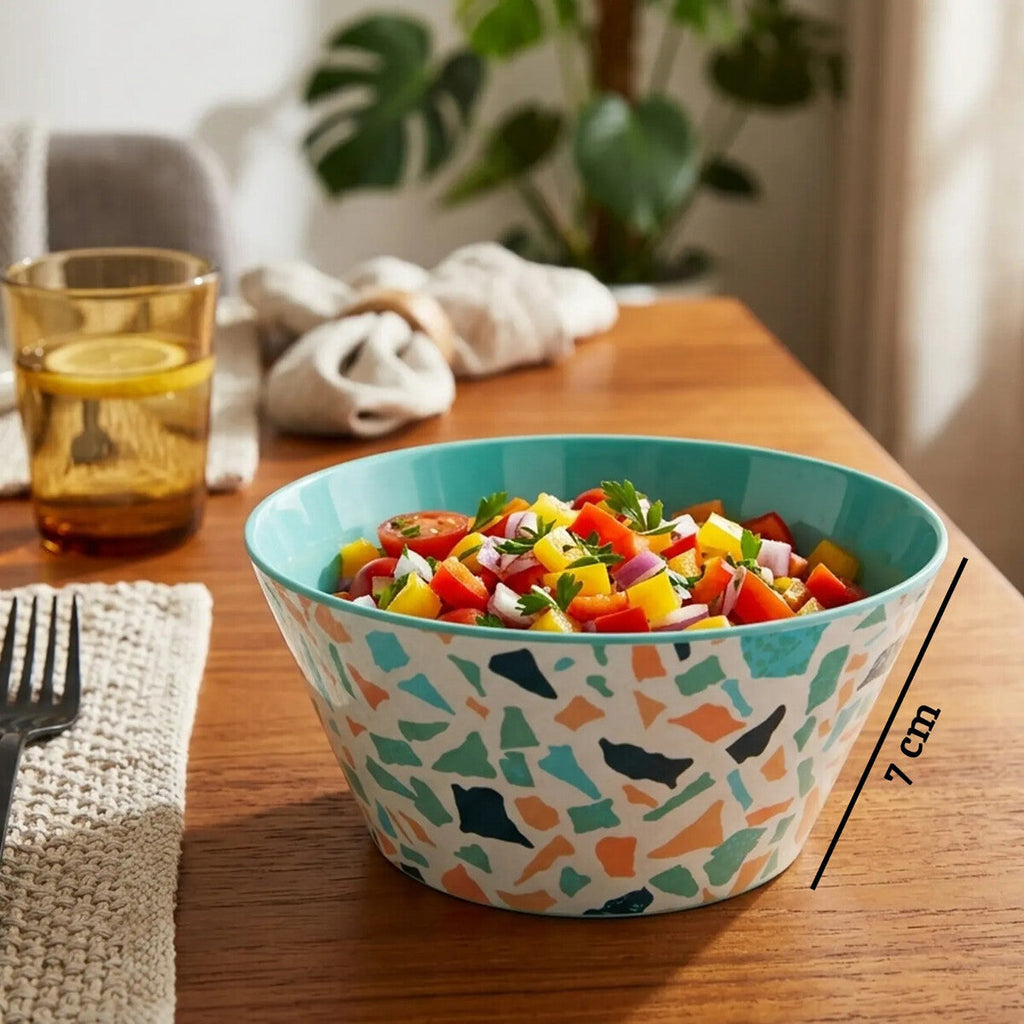 Orsina Mimo Terrazzo Bowl – Pastel Green Modern Cereal & Salad Bowl