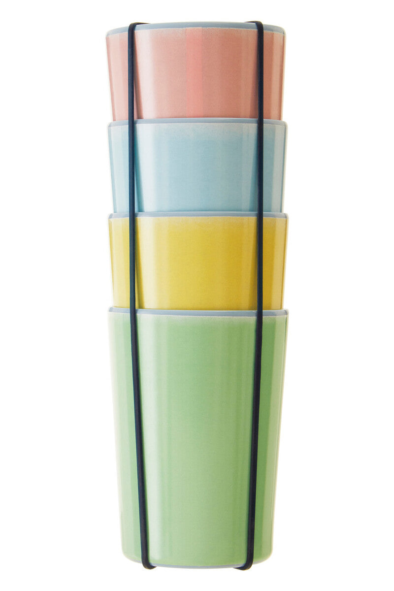 Orsina Mimo Arch Melamine Tumbler Set of 4 – Stackable Outdoor Cups