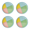 Orsina Mimo Melamine Dinner Plates – Set of 4 Modern Pastel Tableware