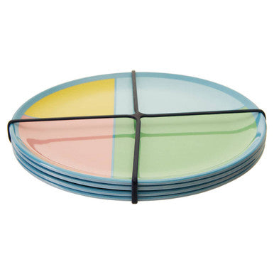 Orsina Mimo Melamine Dinner Plates – Set of 4 Modern Pastel Tableware