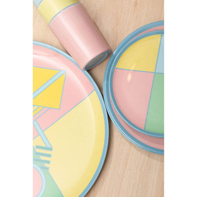 Orsina Mimo Miami Arch Round Melamine Serving Tray – Pastel Design