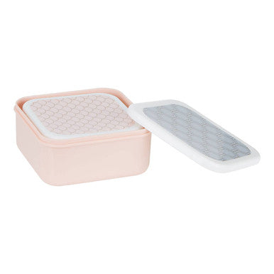 Orsina Frosted Deco Snack Boxes – Set of 4 Pastel Food Storage Containers