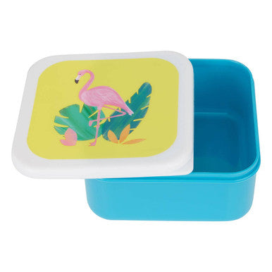 Orsina Mimo Flamingo Lunch Boxes – Set of 4 Nestable Food Containers