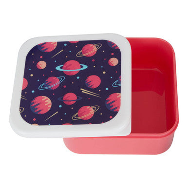 Orsina Mimo Space Design Kids Lunch Boxes – Set of 4 Stackable Bento