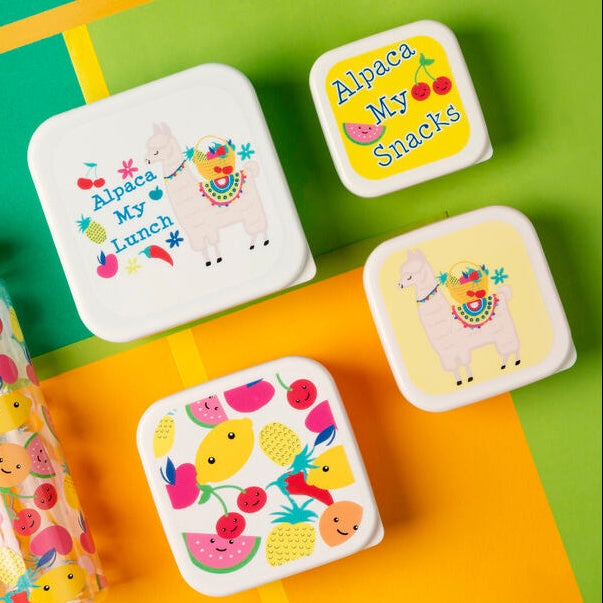 Orsina Mimo Fruity Alpaca Kids Lunch Box Set – 4 Nesting Containers