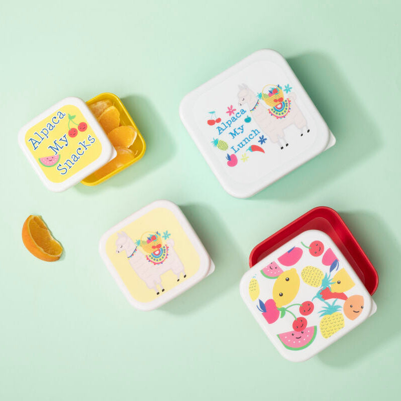 Orsina Mimo Fruity Alpaca Kids Lunch Box Set – 4 Nesting Containers