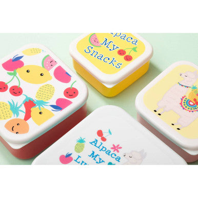 Orsina Mimo Fruity Alpaca Kids Lunch Box Set – 4 Nesting Containers