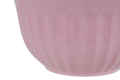 Orsina Alden Small Pink Mixing Bowl – Durable Fluted Melamine