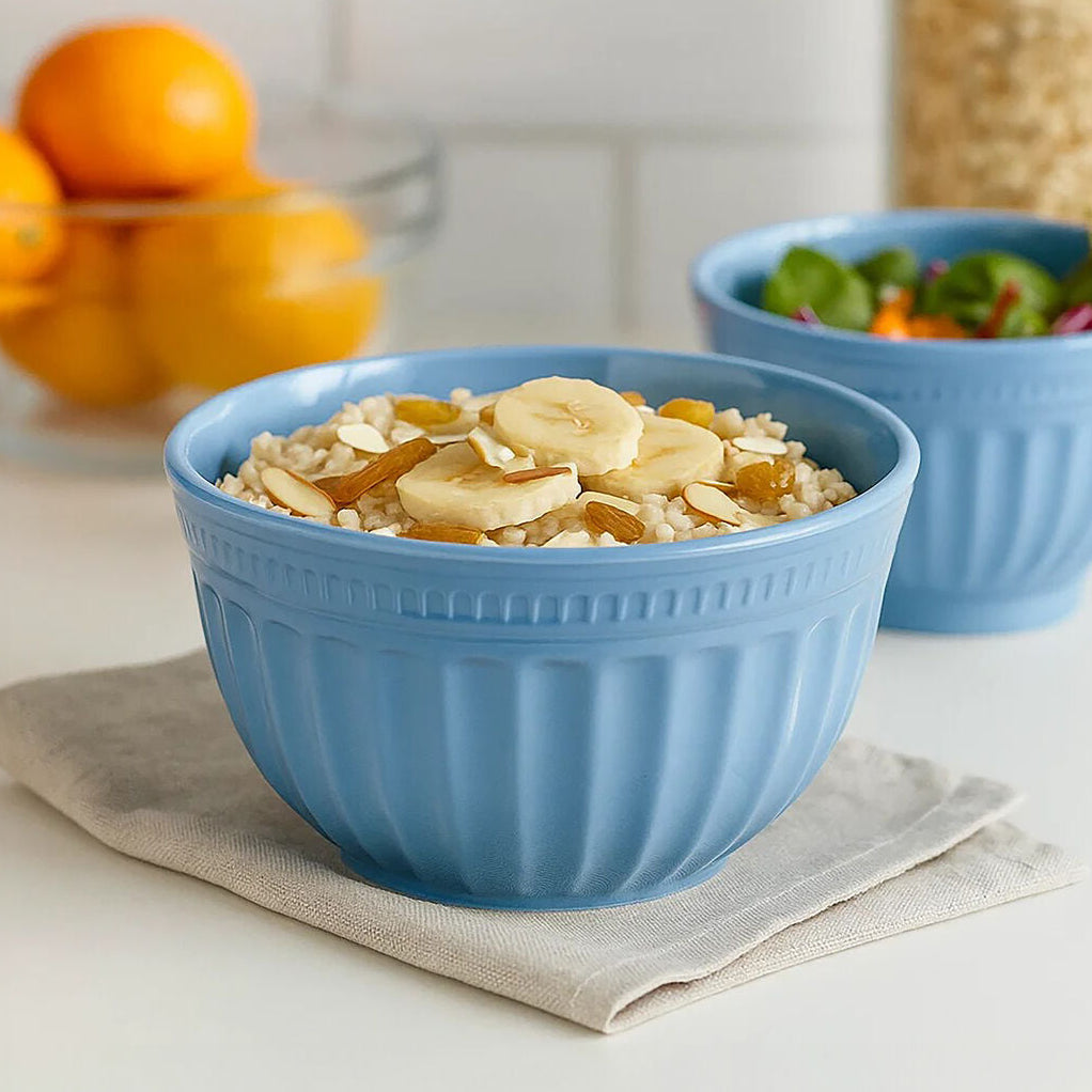 Orsina Alden Small Blue Mixing Bowl – Durable Melamine Kitchen Prep