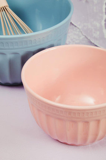 Orsina Alden Melamine Mixing Bowl – Medium Pink Fluted Kitchenware