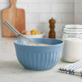 Orsina Alden Melamine Mixing Bowl – Medium Blue Fluted Prep Bowl
