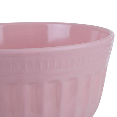 Orsina Alden Extra Large Pink Melamine Mixing Bowl with Fluted Grip