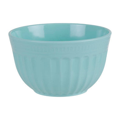 Orsina Alden Extra Large Green Melamine Mixing Bowl with Fluted Sides