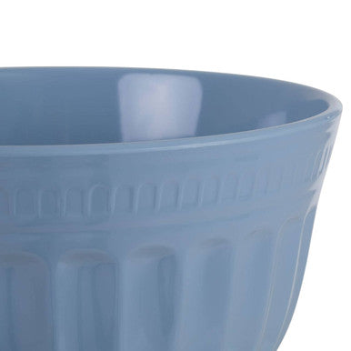 Orsina Alden Extra Large Melamine Mixing Bowl – Blue Fluted Design