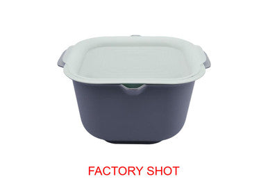 Orsina Grub Tub Bowl with Colander and Lid – 3-Piece Nesting Set