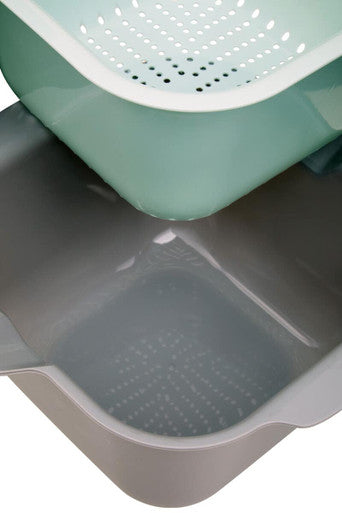 Orsina Grub Tub Bowl with Colander and Lid – 3-Piece Nesting Set