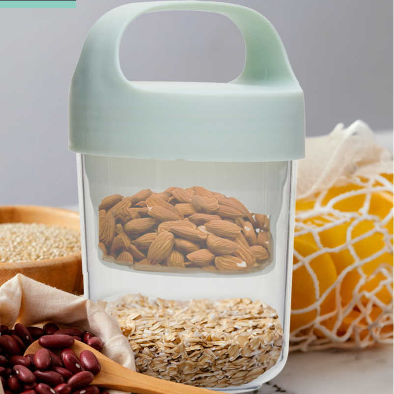 Orsina Grub Tub 2 Compartment Snack Pot – Airtight Portable Container