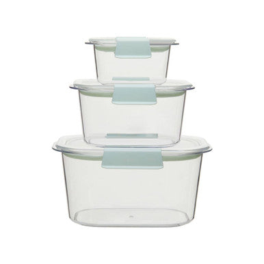 Orsina Airtight Food Storage Containers – Nesting Set of 3 Stackable Tubs