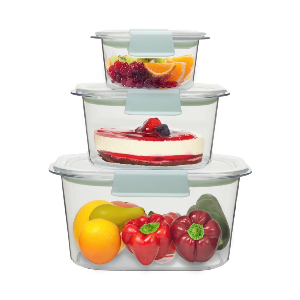 Orsina Airtight Food Storage Containers – Nesting Set of 3 Stackable Tubs